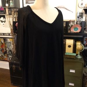 Black t-shirt blouse